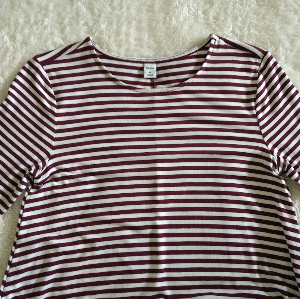 ✨️HP✨️ Old Navy🇺🇸 Striped T-Shirt Dress Sz XS - NWT - Picture 3 of 7